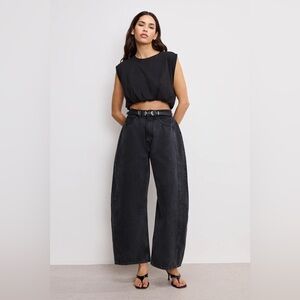 Good American extreme BARREL Women's Black Jeans